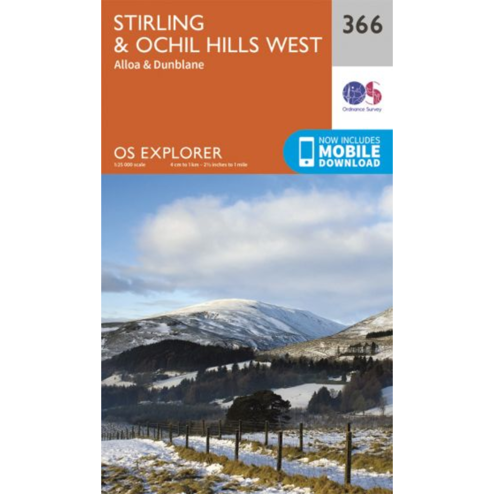 Ordnance Survey Explorer Map 366 Stirling & Ochil Hills West main