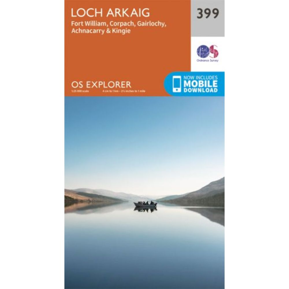 Ordnance Survey Explorer Map 399 Loch Arkaig