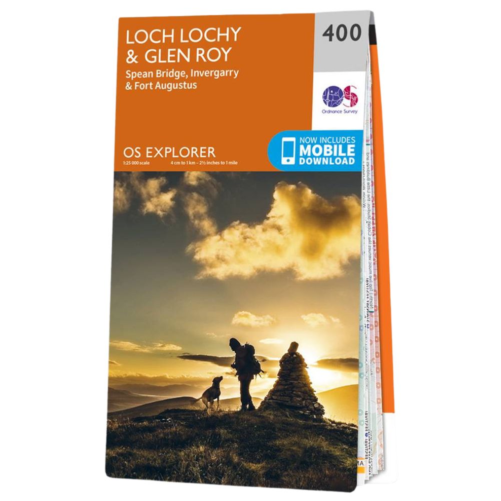 Ordnance Survey Explorer Map 400 Loch Lochy &amp; Glen Roy Full