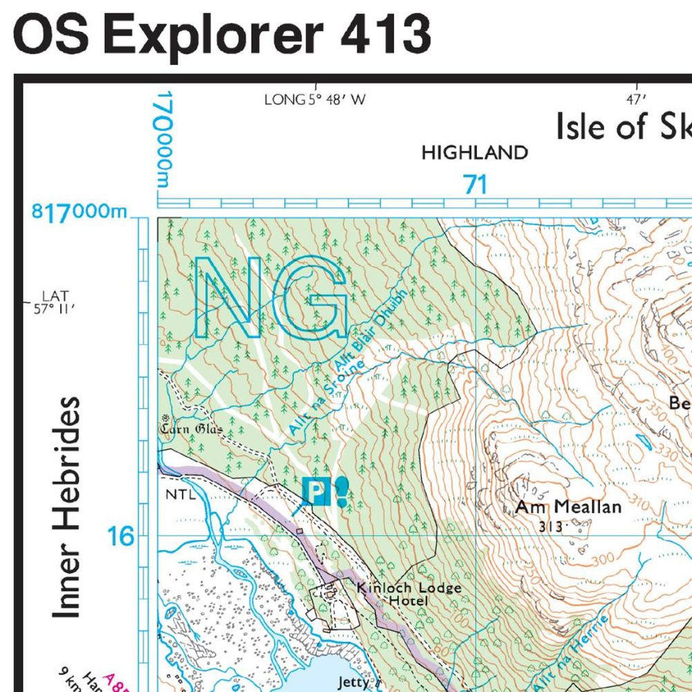 Ordnance Survey Explorer Map 413 Knoydart, Loch Hourn &amp; Loch Duich