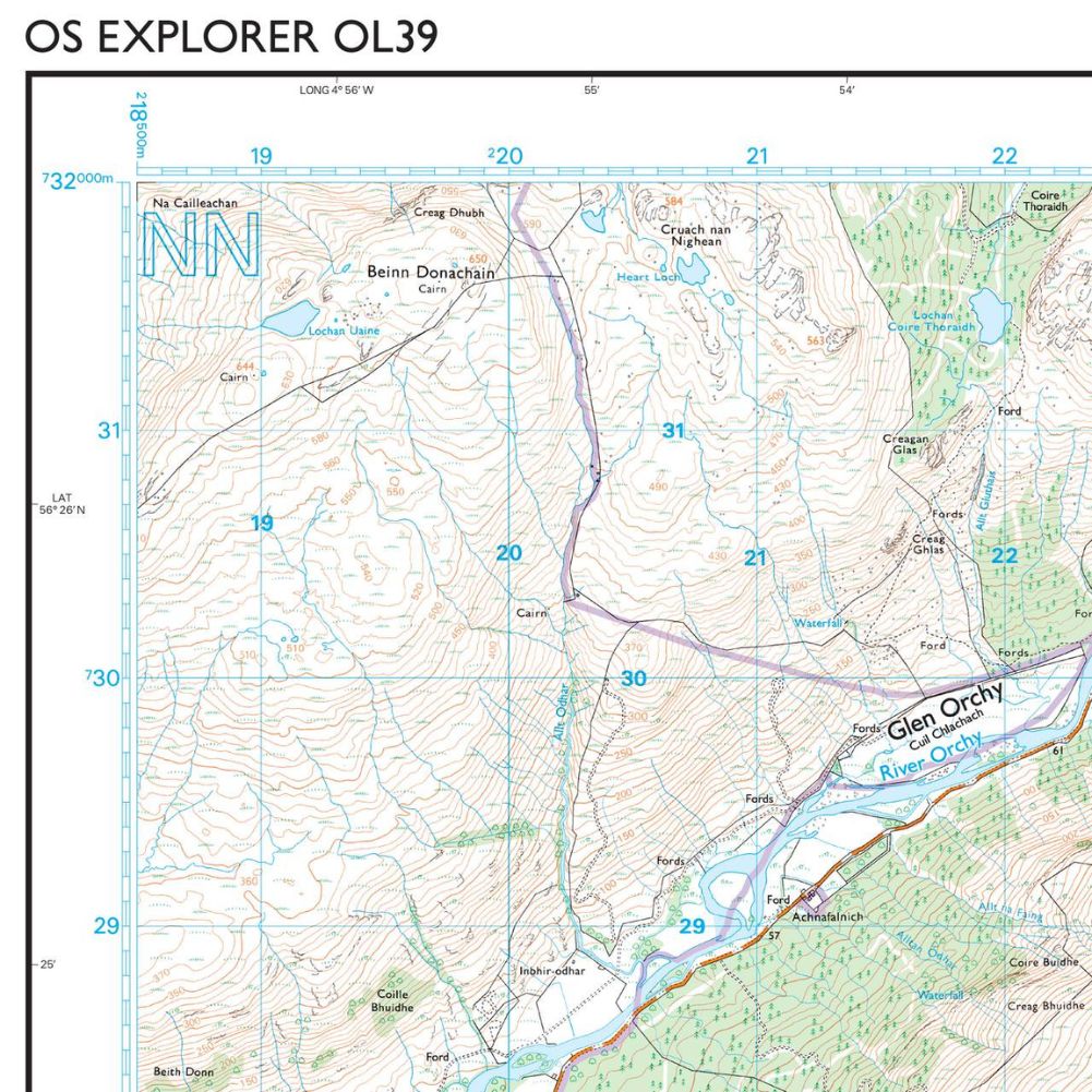 Ordnance Survey Explorer Map OL 39 Loch Lomond North