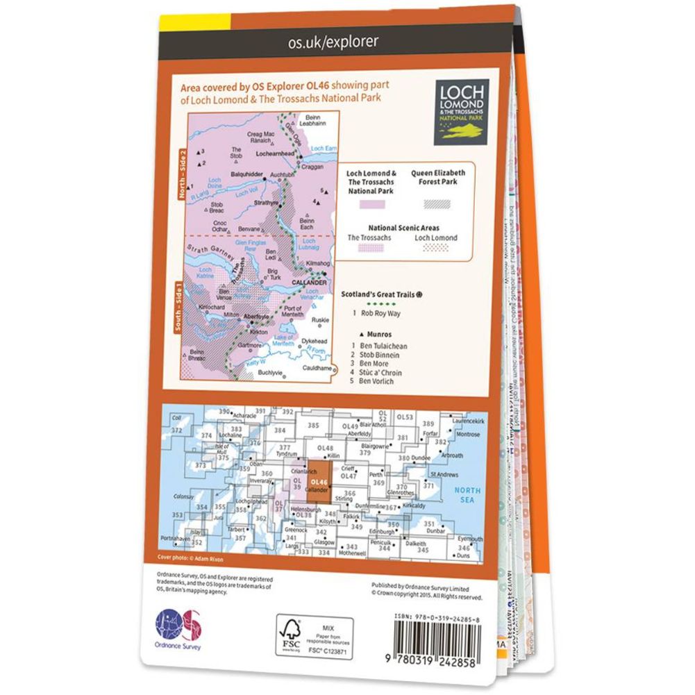 Ordnance Survey Explorer Map OL 46 The Trossachs – Summits Outdoor