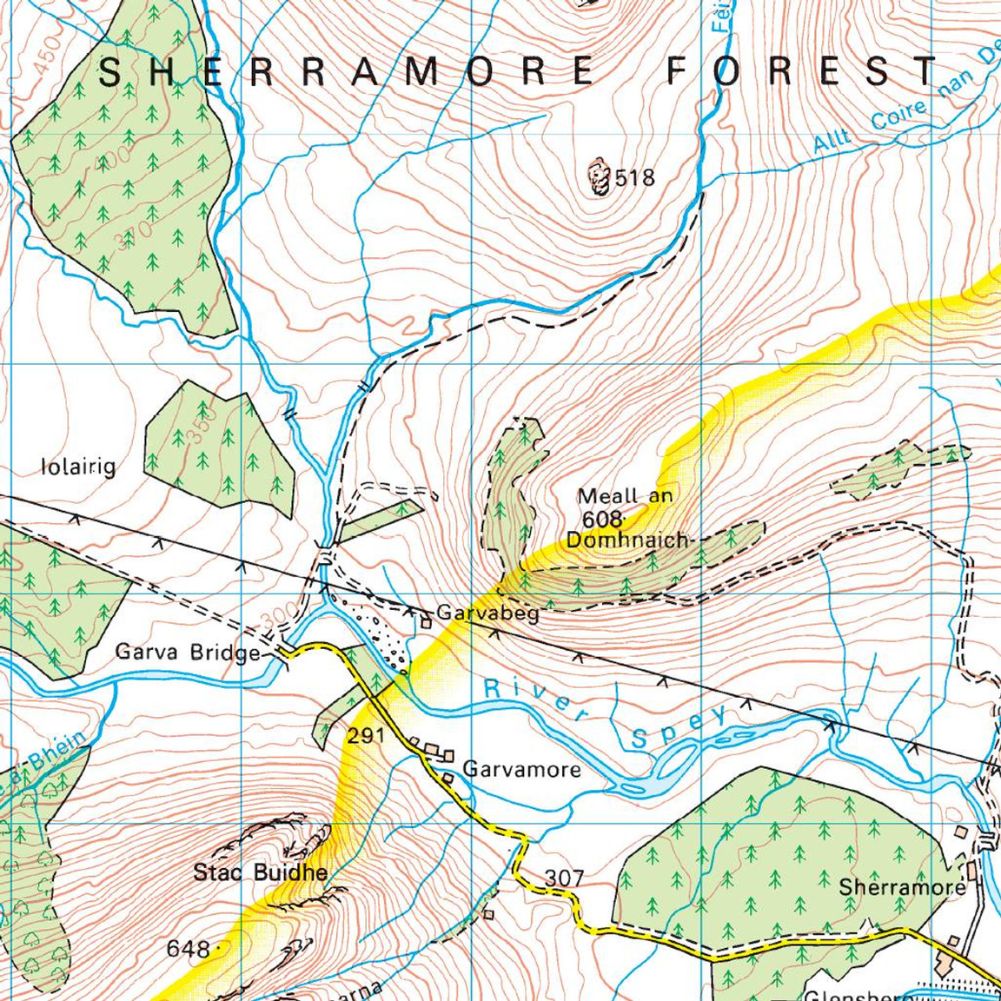 Ordnance Survey Landranger Map 35 Kingussie &amp; Monadhliath Mountains