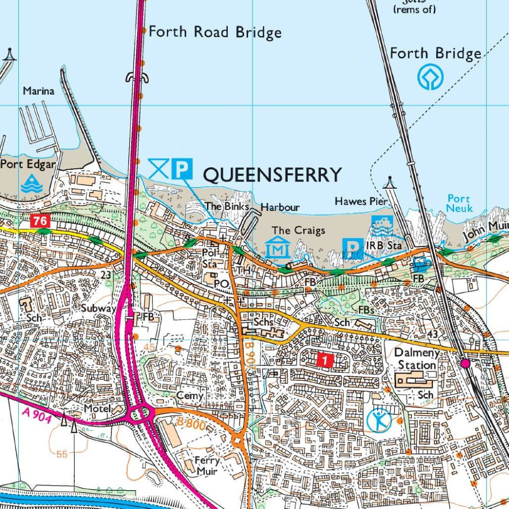 Ordnance Survey Explorer Map 350 Edinburgh Water