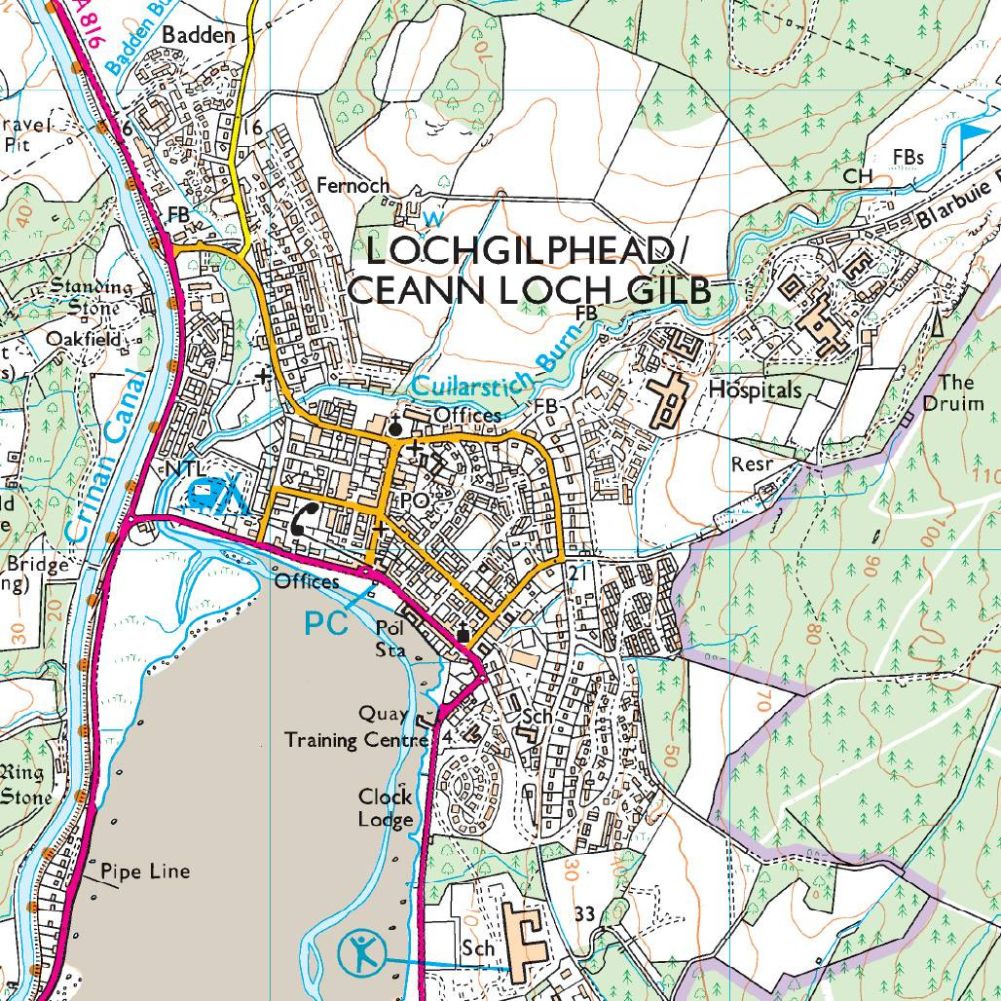 Ordnance Survey Explorer Map 358 Lochgilphead &amp; Knapdale North Full