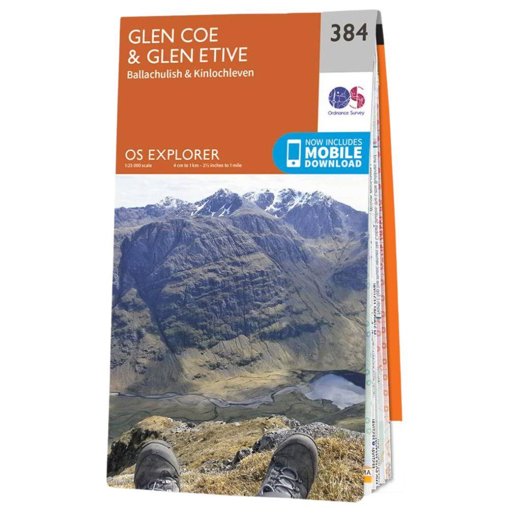 Ordnance Survey Explorer Map 384 Glen Coe &amp; Glen Etive