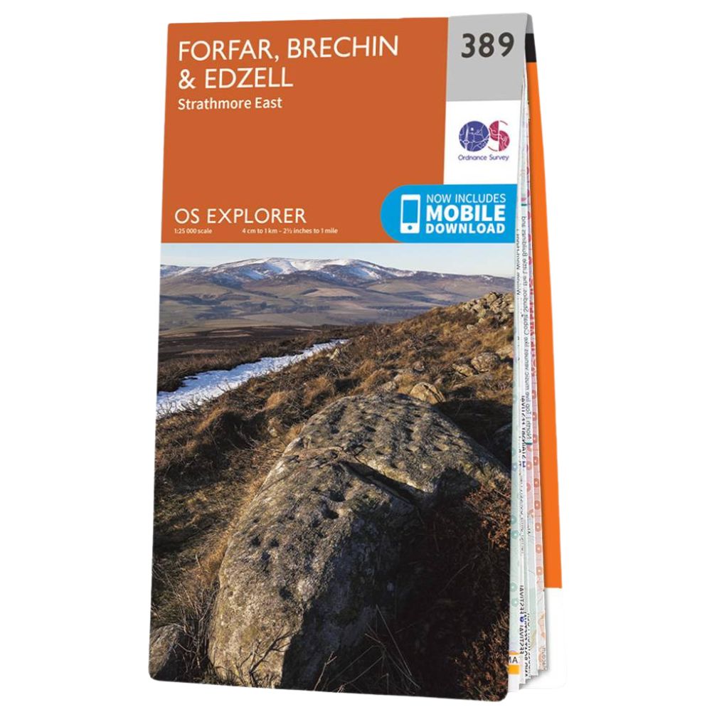 Ordnance Survey Explorer Map 389 Forfar, Brechin & Edzell Open