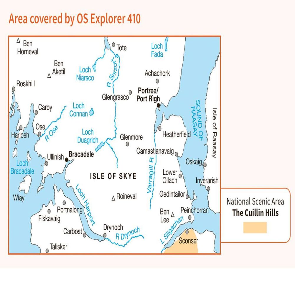 Ordnance Survey Explorer Map 410 Skye Area