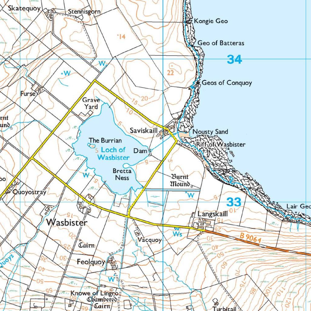 Ordnance Survey Explorer Map 464 Orkney - Westray, Papa Westray, Rousay, Egilsay &amp; Wyre Close