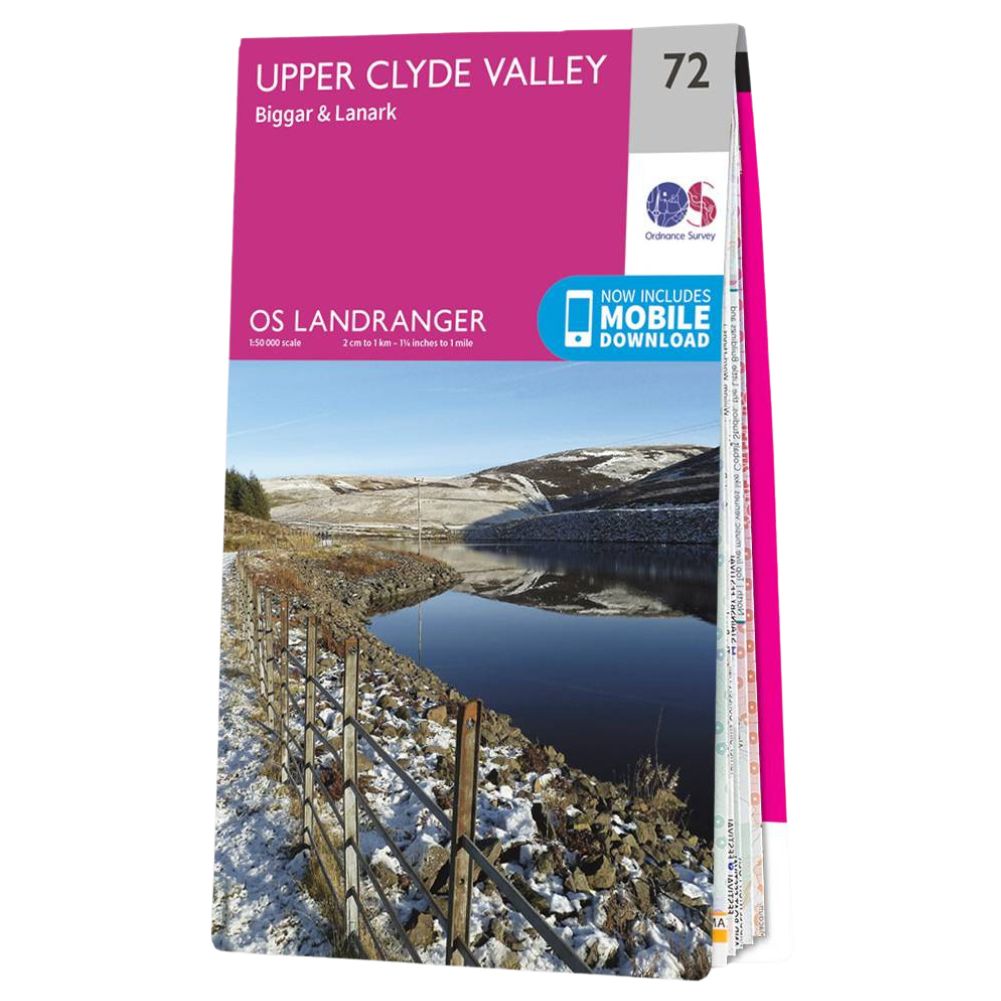 Ordnance Survey Landranger Map 72 Upper Clyde Valley Open