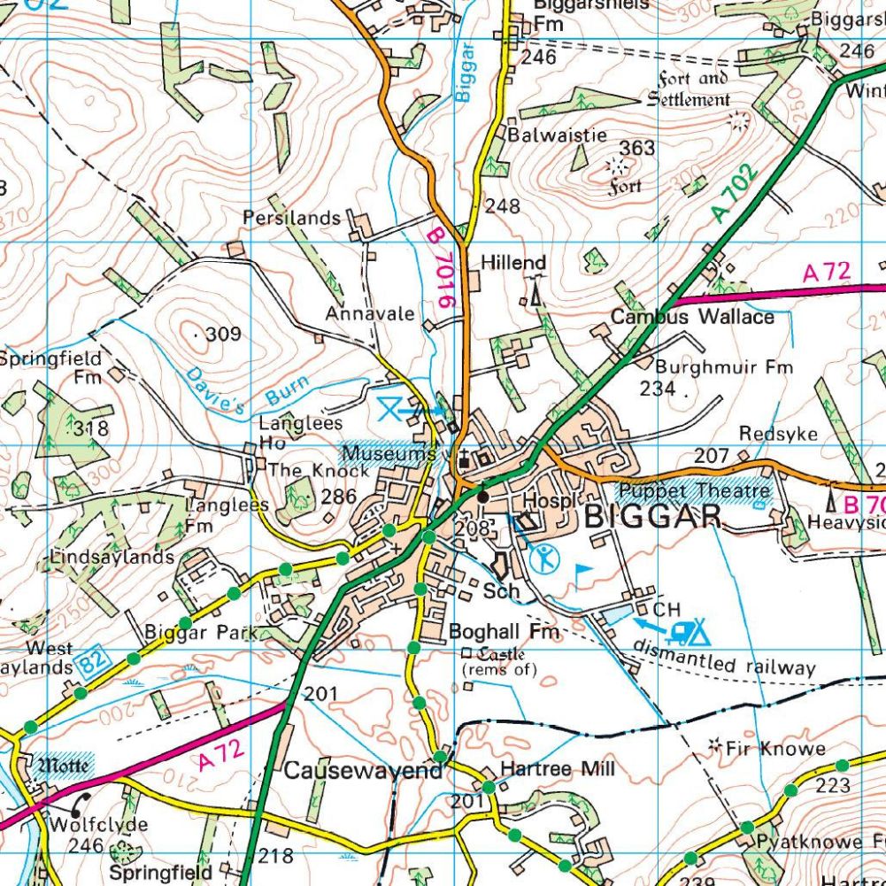 Ordnance Survey Landranger Map 72 Upper Clyde Valley Biggar