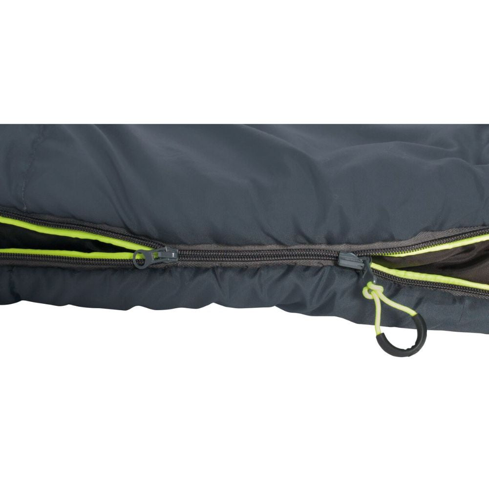 Outwell Campion Lux Double Sleeping Bag (Dark Grey) the zipper