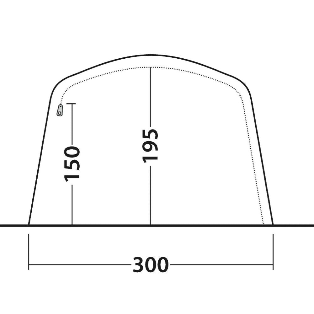 Outwell Lindale 5PA Air Tent (2022) measurements 