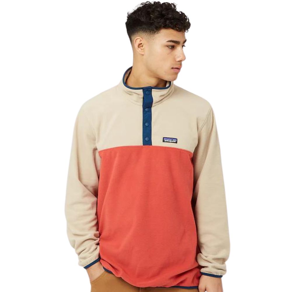 Patagonia Men&#39;s Micro D Snap-T Fleece Pullover (Sumac Red)