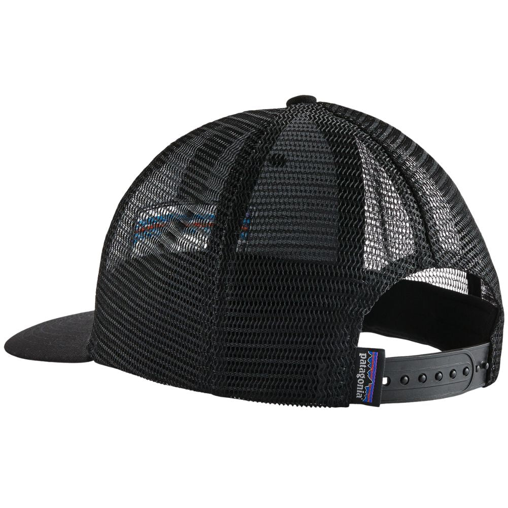 Patagonia P-6 Logo Trucker Hat (Black) back