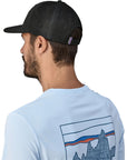 Patagonia P-6 Logo Trucker Hat (Black) model back