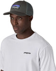 Patagonia P-6 Logo Trucker Hat (Forge Grey) model front