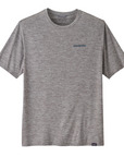 Patagonia  Men's Capilene Cool Daily Graphic Shirt - Waters (Boardshort Logo Abalone Blue: Feather Grey) main