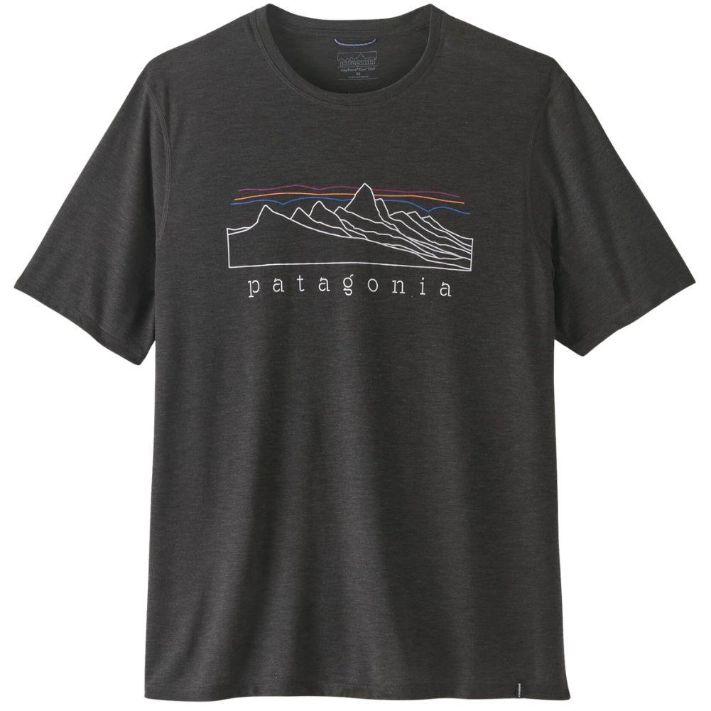 Patagonia Men's Capilene Cool Trail Shirt - Stratapeaks (Ink Black)