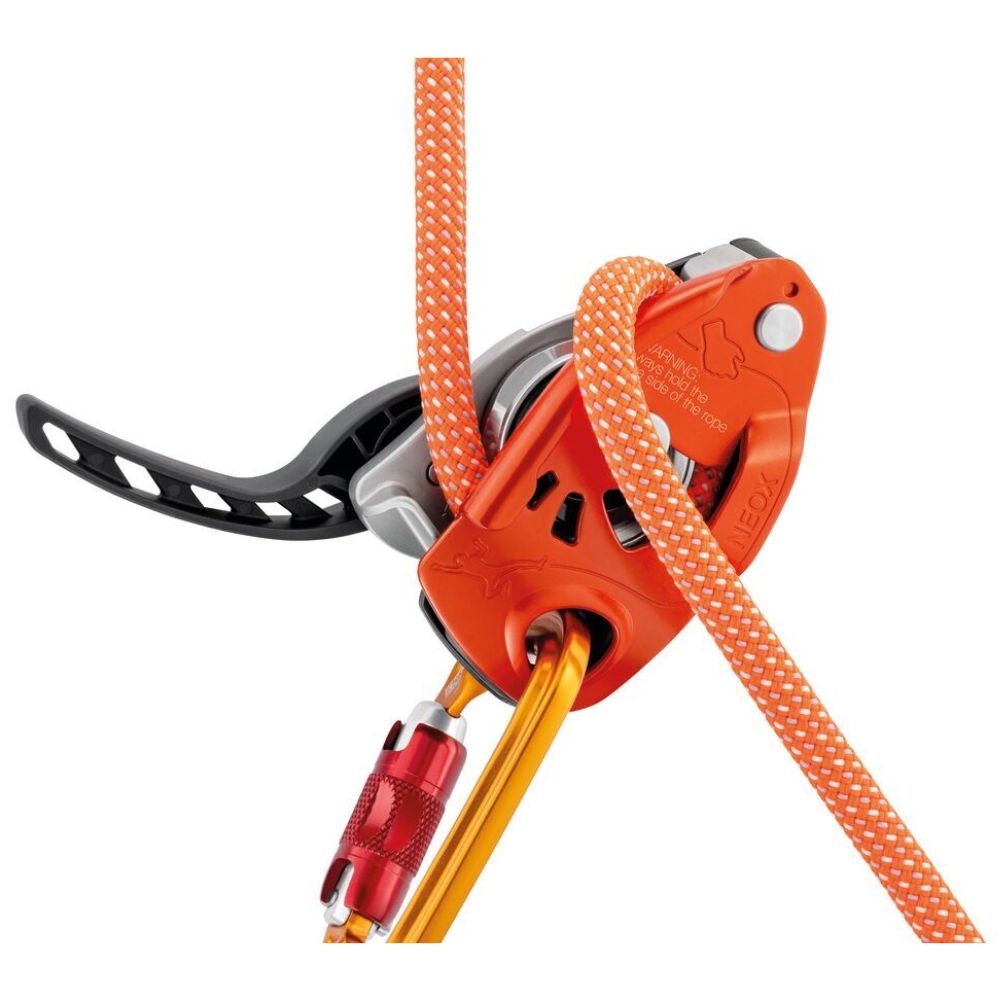 Petzl Grigri Belay Device (Red) being used rope