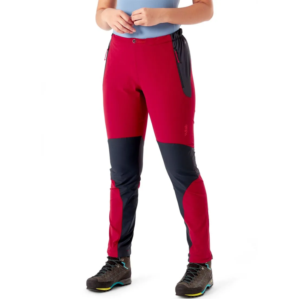 Rab Woman's Torque Pants Regular Leg (Crimson) model stand