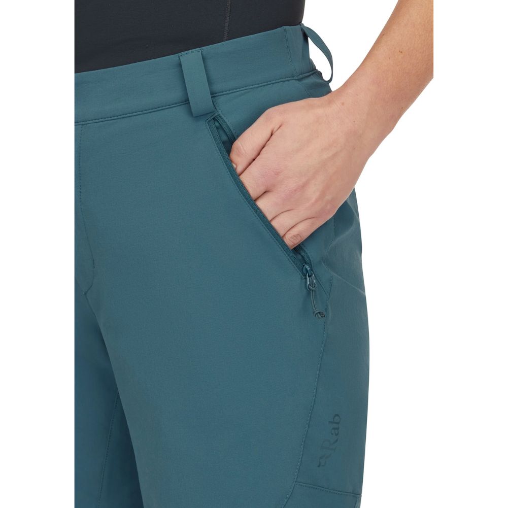 RAB Women&#39;s Torque Mountain Shorts (Orion Blue) hand in front pocket