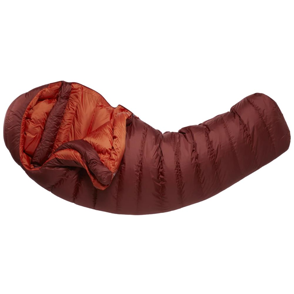 Rab Ascent 900 Down Sleeping Bag - Regular (Oxblood Red) curved