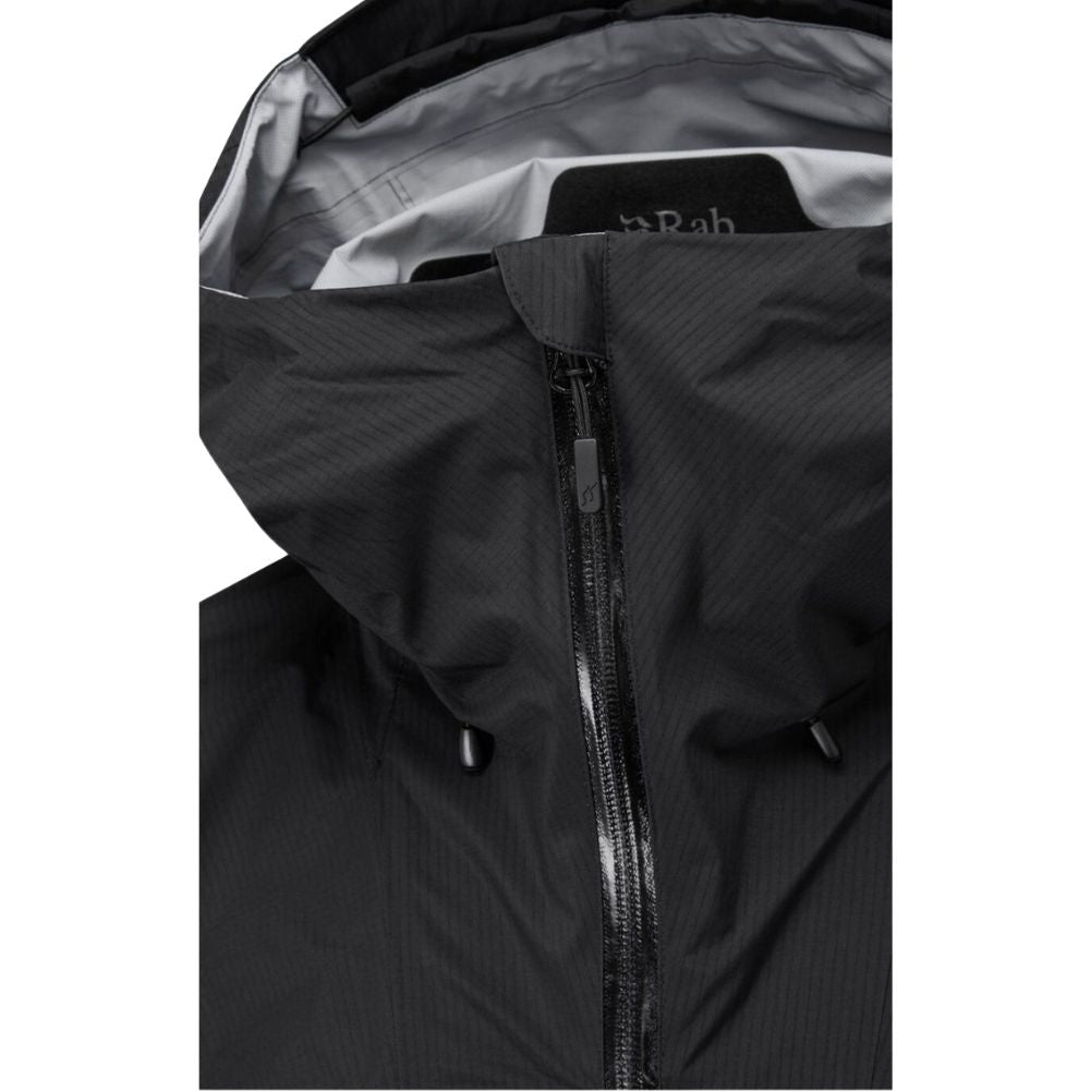 Rab Men&#39;s Downpour Plus 2.0 Waterproof Jacket (Black) hood