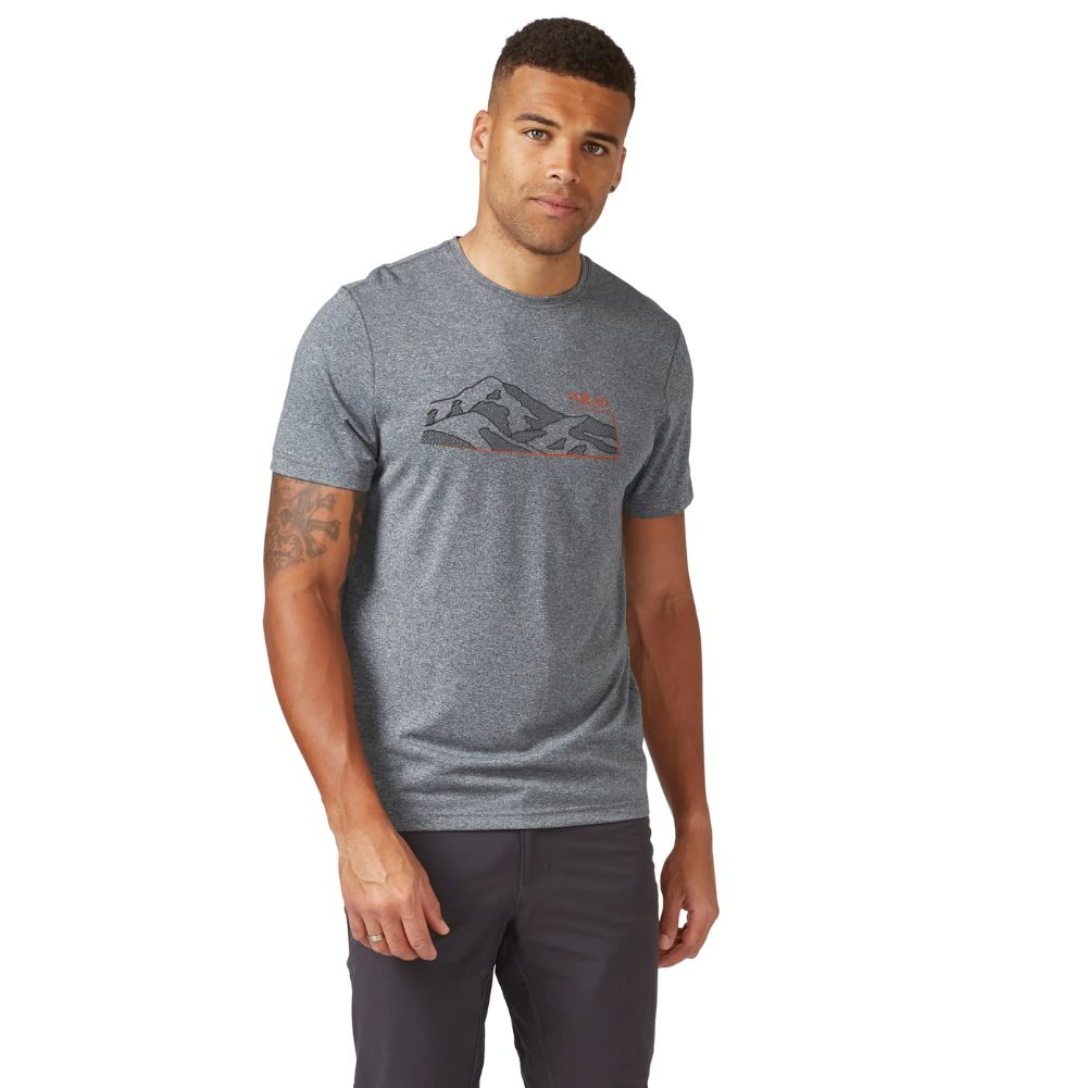 Rab Men's Mantle Mountain Tee (Beluga) model