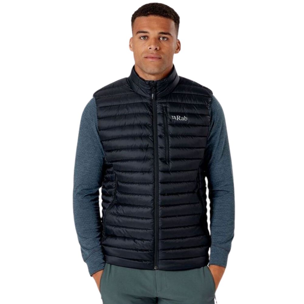 Rab Men&#39;s Microlight Recycled Down Vest (Black)