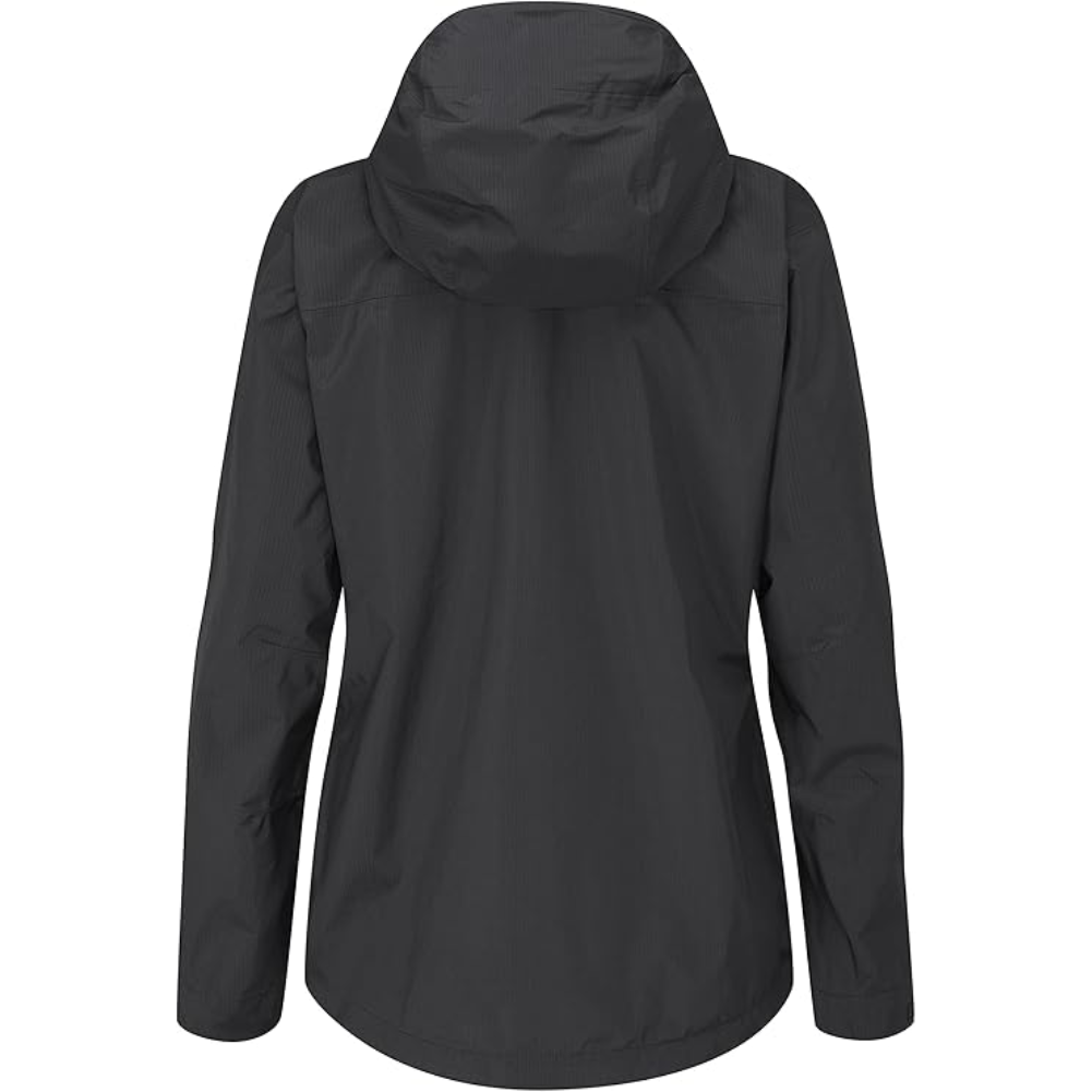 Rab Women&#39;s Downpour Plus 2.0 Waterproof Jacket (Black) back