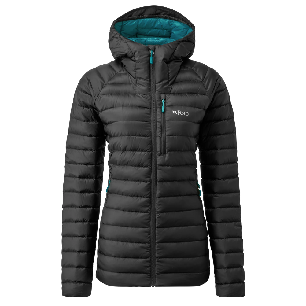 Women&#39;s Microlight Alpine Long Down Jacket (Black)