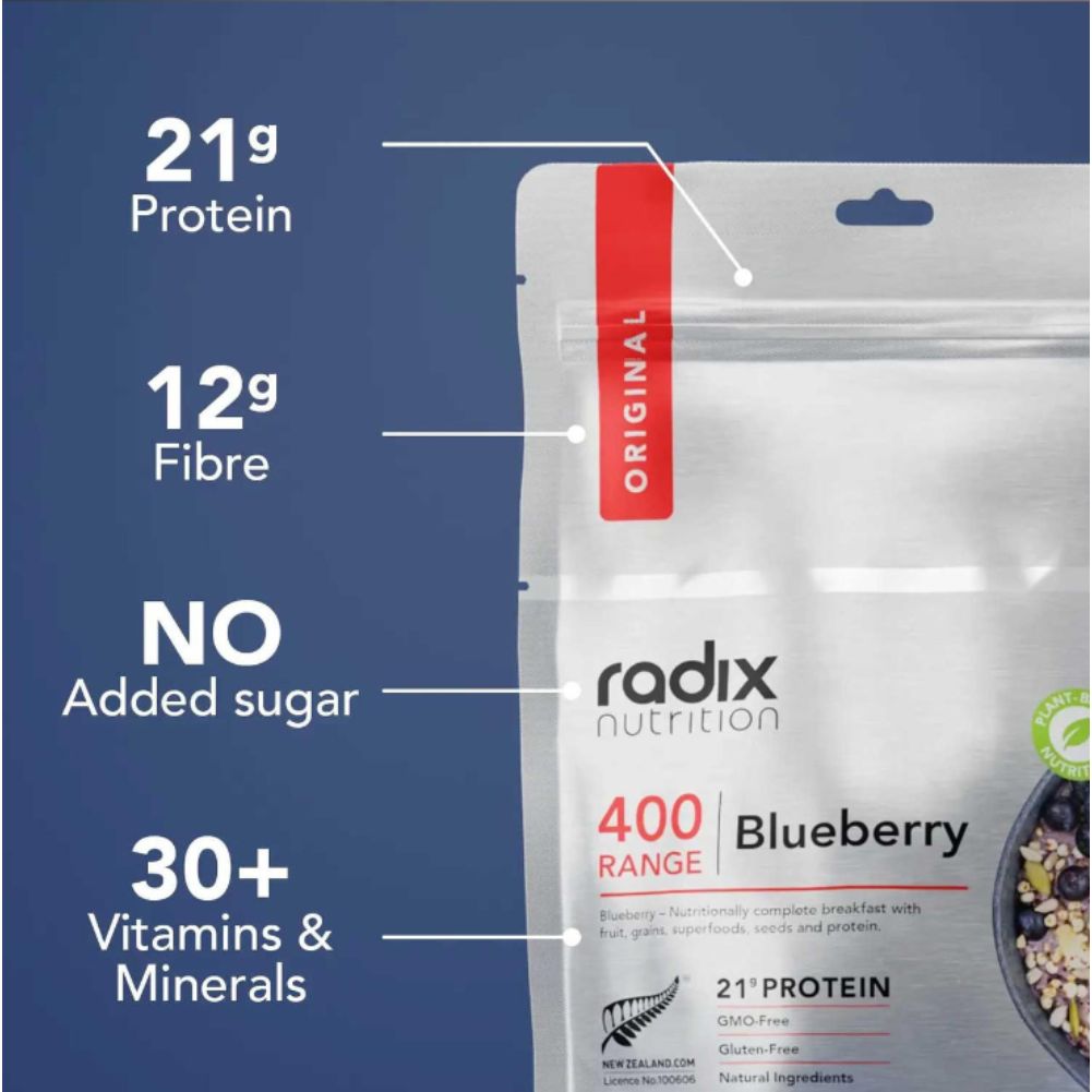 Radix Nutrition Original Breakfast v9.0 - 400Kcal (BlueBerry) info