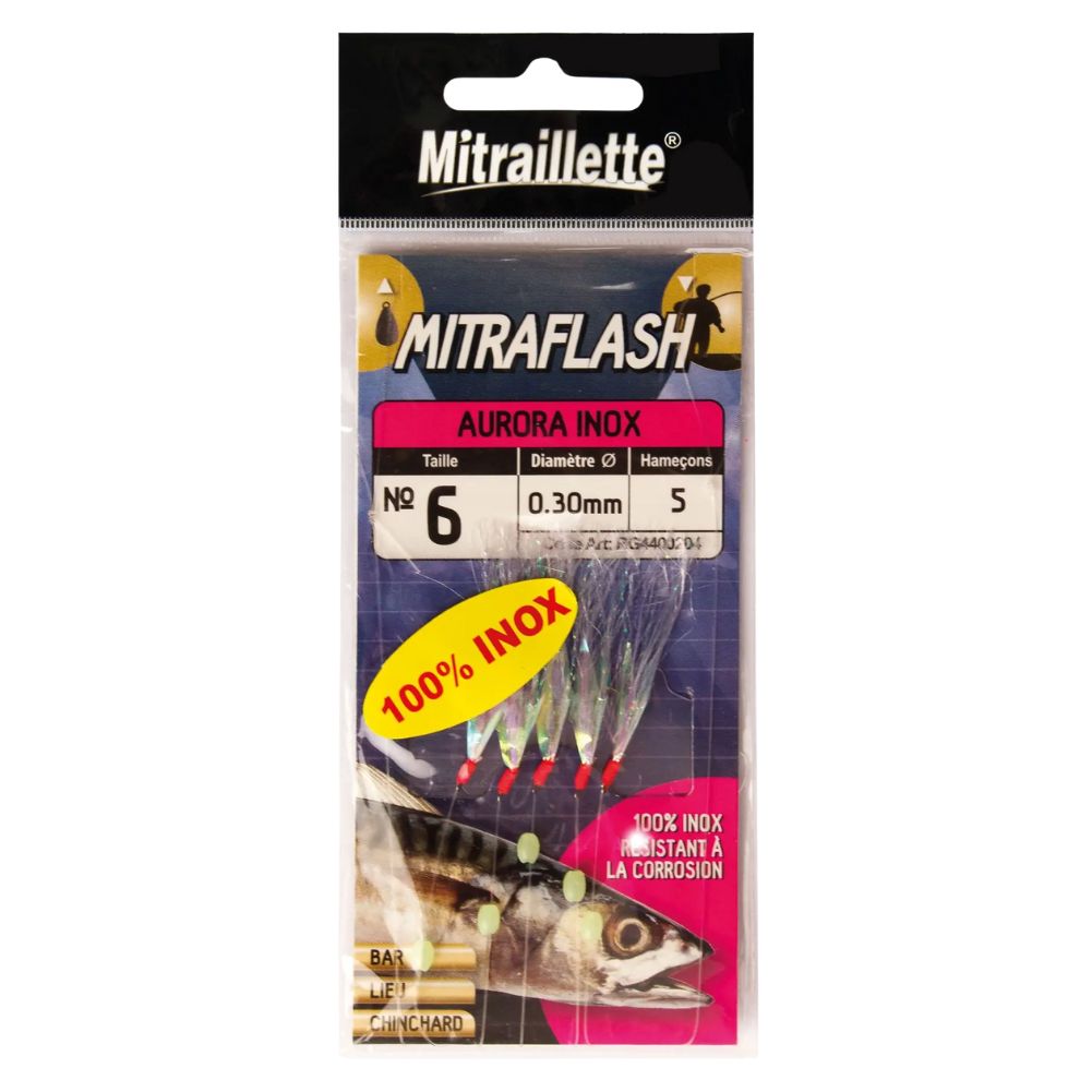 Ragot Mitraflash Aurora Stainless Steel Fishing Feather Pack
