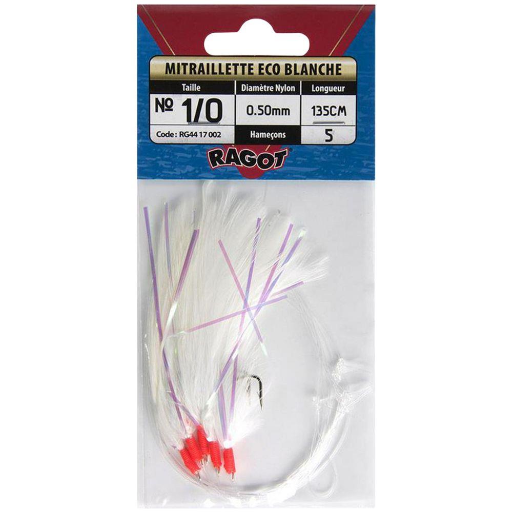 Ragot Mitraillette Eco Blanch 1/0 Fishing Feather