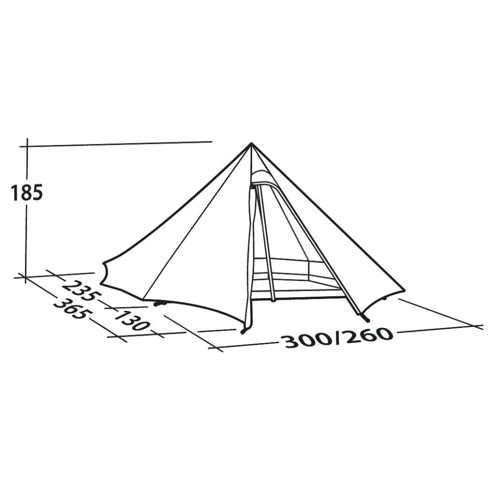 Robens Fairbanks Polycotton Tipi Tent  (2024) measurements