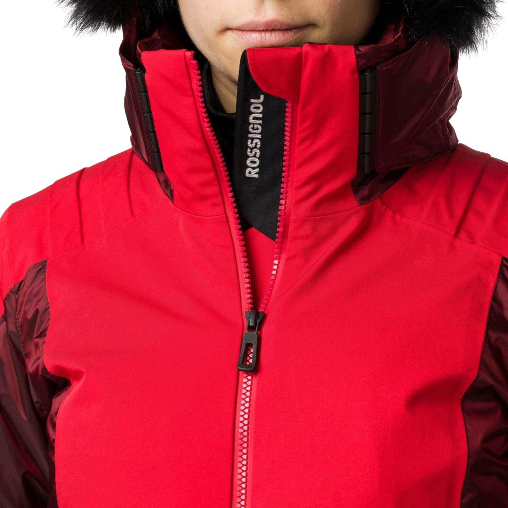 Rossignol Women's Aile Ski Jacket - Snowsports Jacket (Carmin Red)