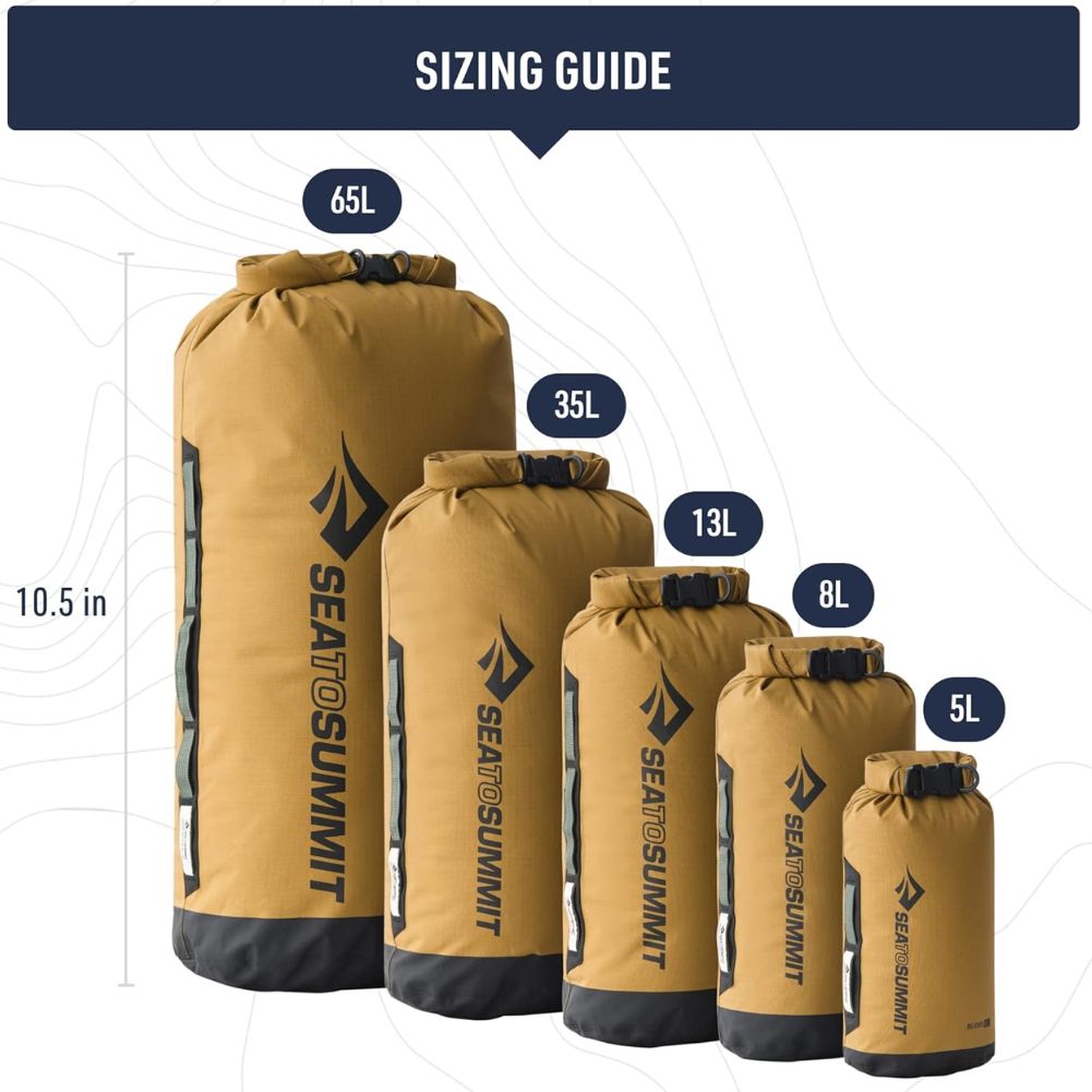Sea To Summit Big River Drybag - 65 Litres (Surf Blue) sizes