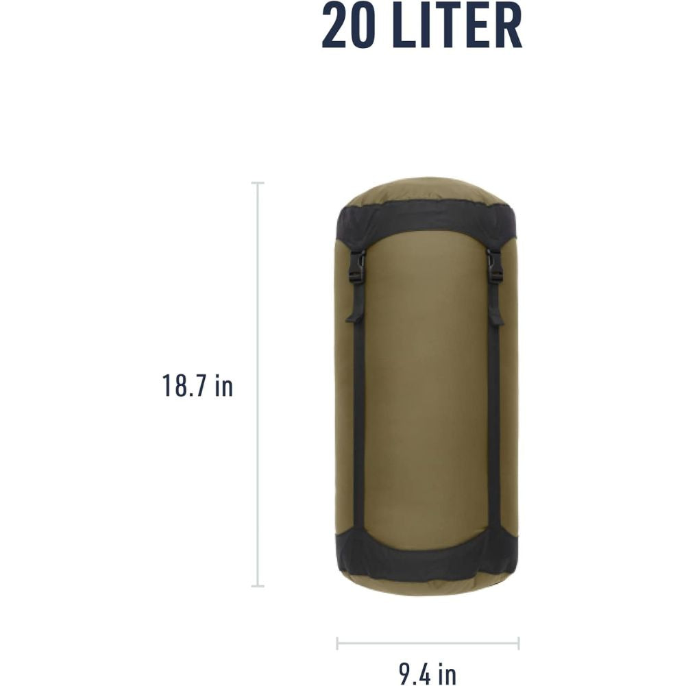 Sea To Summits Lightweight Compression Sack - 20L (Olive Green) size