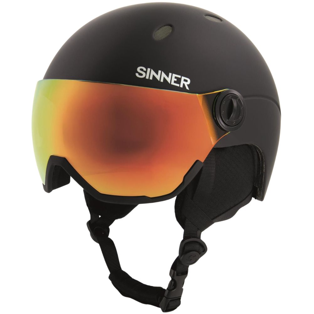 Sinner Titan Trans+ Visor Snow Sports Helmet (Black/Red) - Cat 1-3