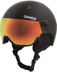 Sinner Titan Trans+ Visor Snow Sports Helmet (Black/Red) - Cat 1-3