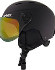 Sinner Typhoon Visor Snow Sports Helmet (Matte Black/Orange) side