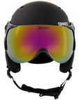 Sinner Typhoon Visor Snow Sports Helmet (Matte Black/Orange) front
