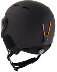 Sinner Typhoon Visor Snow Sports Helmet (Matte Black/Orange) back angle
