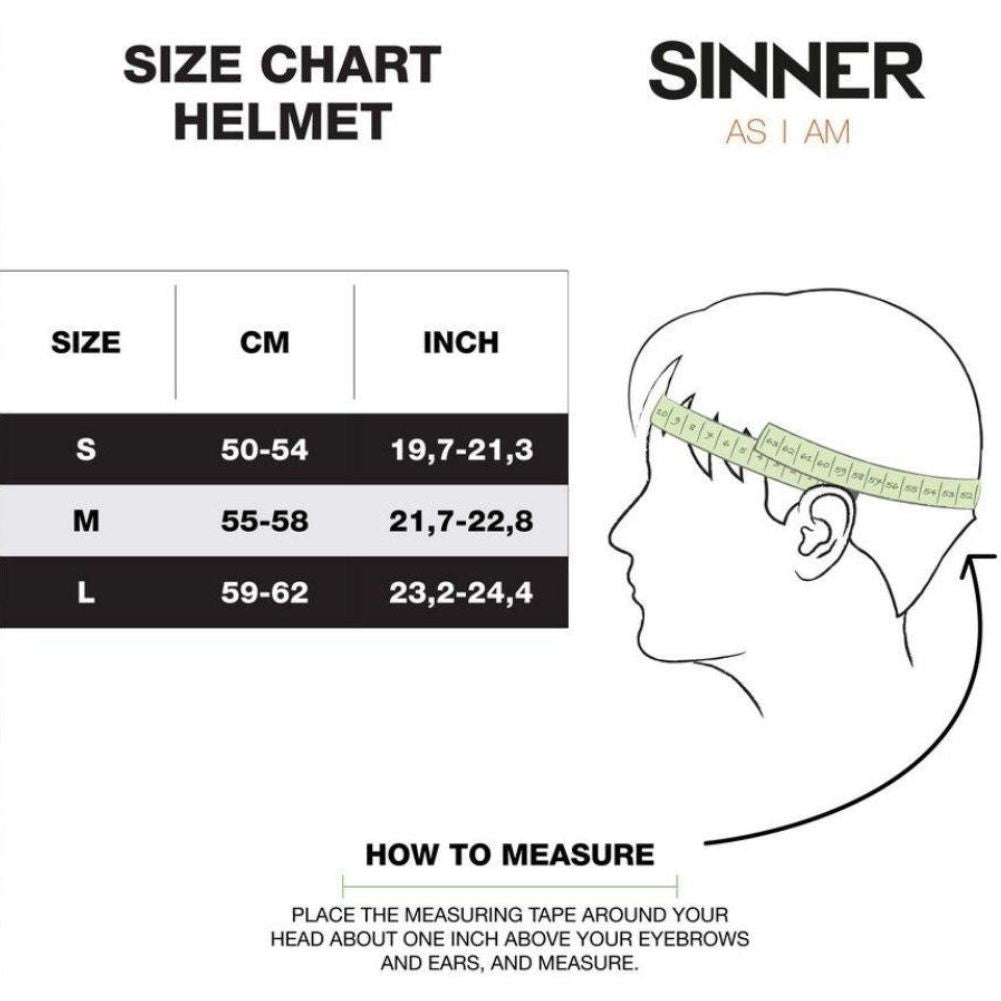 Sinner Typhoon Visor Snow Sports Helmet (Matte Black/Orange) size
