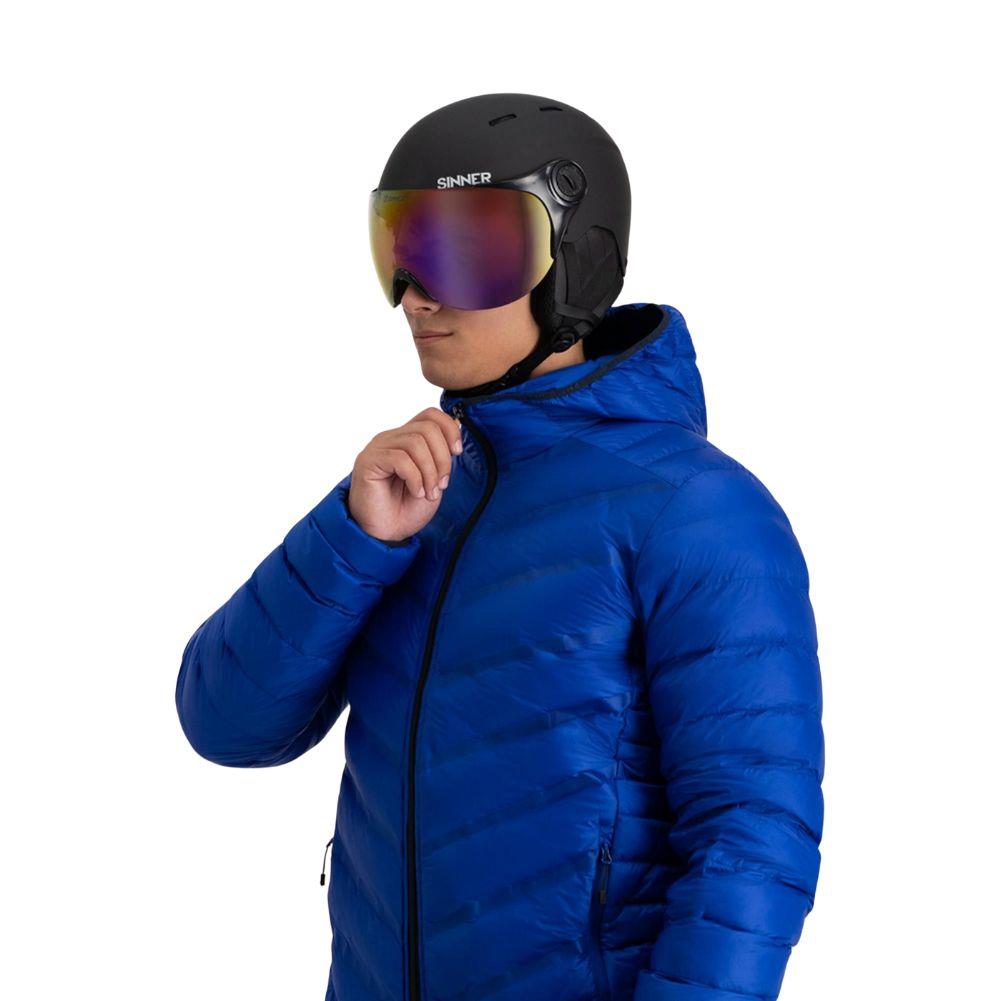 Sinner Typhoon Visor Snow Sports Helmet (Matte Black/Red) - Cat 2 - Man