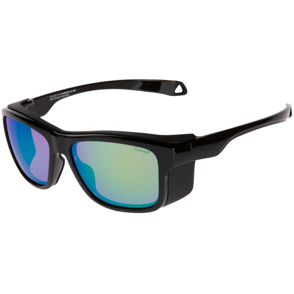 Sinner Whitepass Ii Ski Sintrast Lens Sunglasses (Shiny Black/Matte Black)