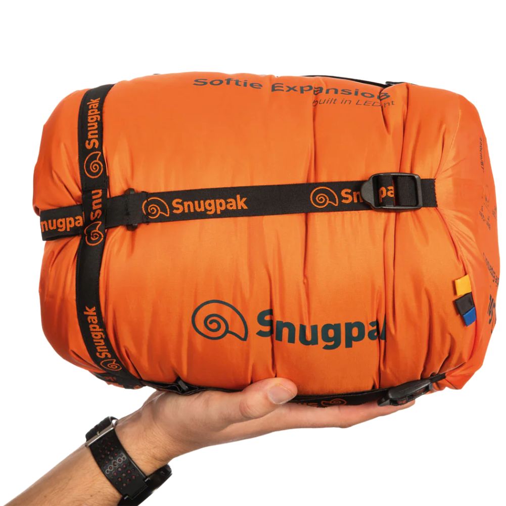 Snugpak Softie Expansion 3 Sleeping Bag (Azure/ Black) packed up