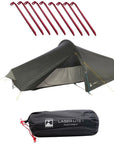 Terra Nova Laser Lite 1 Tent + Terra Nova Laser Lite 1 Tent Footprint + Free Wild Country Aluminium Alloy V-Angle Peg (10 Pack)