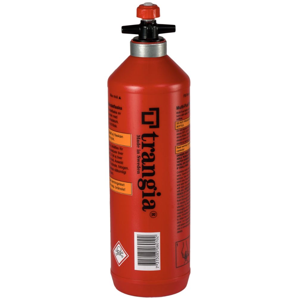 Trangia Fuel Bottles-0.3, 0.5 and 1L with Safety Valve (Red) 0.5